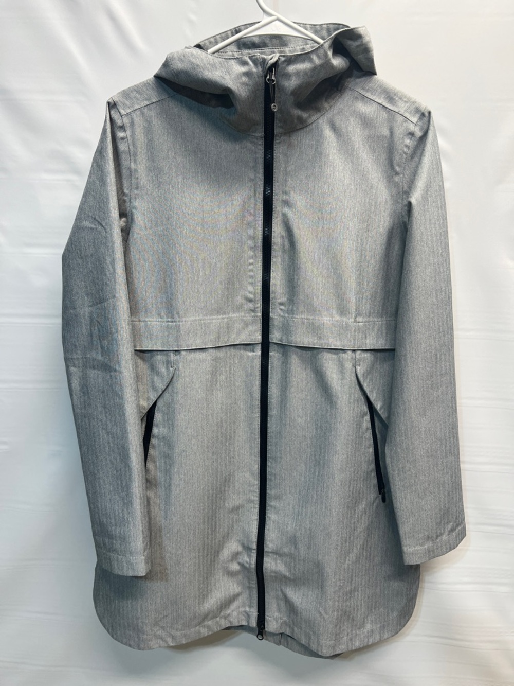 Mondetta Outdoor Project Hooded Jacket Gray Full Zip Lightweight Coat Medium